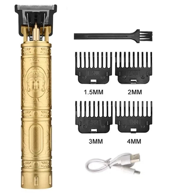 2024 Vintage T9 Hair Clipper Electric Hair Cutting Machine Professional Men Shaver Rechargeable Barber Trimmer for Men Dragon